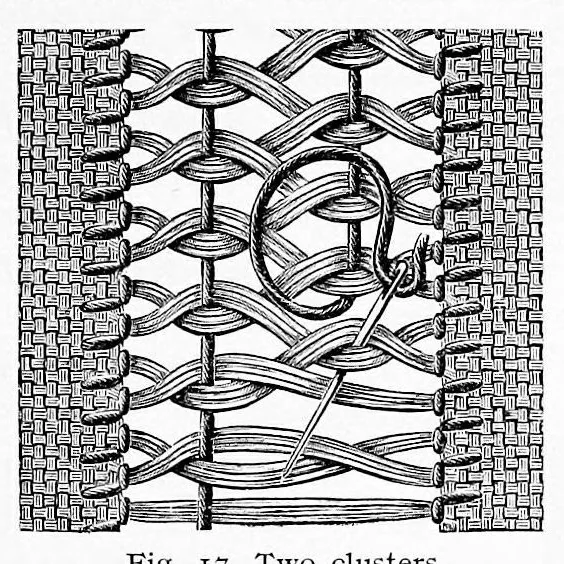 An illustration from Drawn thread work. 1st series, 1900, leaf 12