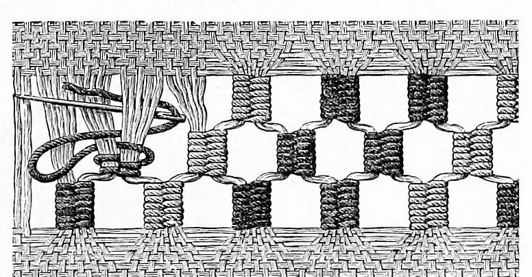 An illustration from Drawn thread work. 1st series, 1900, leaf 20