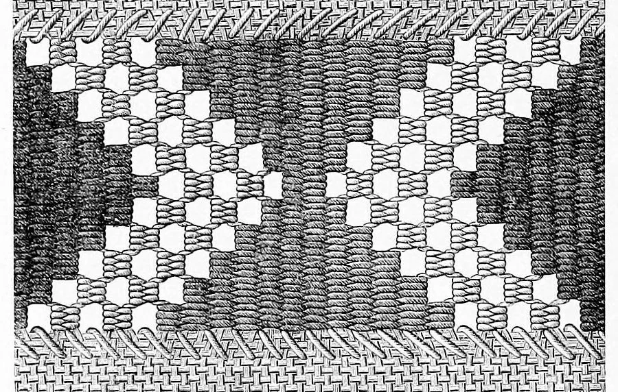 An illustration from Drawn thread work. 1st series, 1900, leaf 23