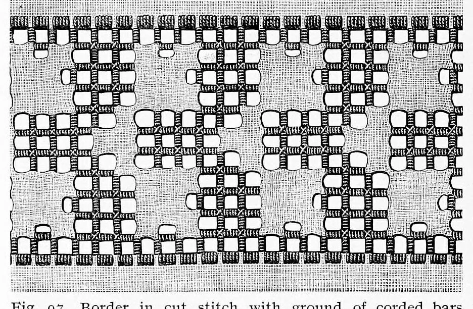 An illustration from Drawn thread work. 1st series, 1900, leaf 45