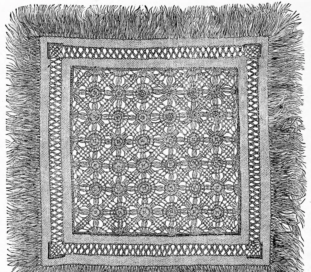 An illustration from Drawn thread work. 1st series, 1900, leaf 49