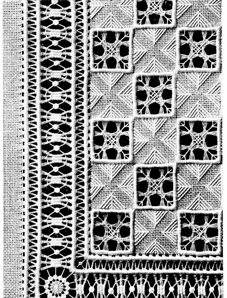 An illustration from Drawn thread work. 1st series, 1900, leaf 58