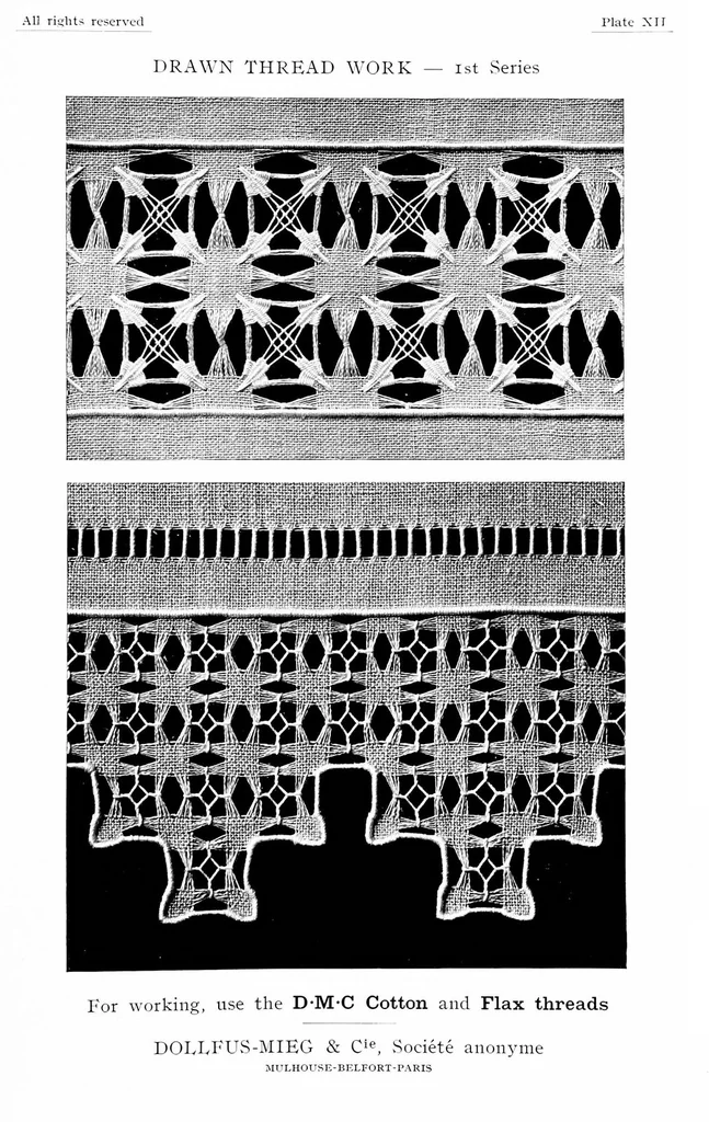 An illustration from Drawn thread work. 1st series, 1900, leaf 78