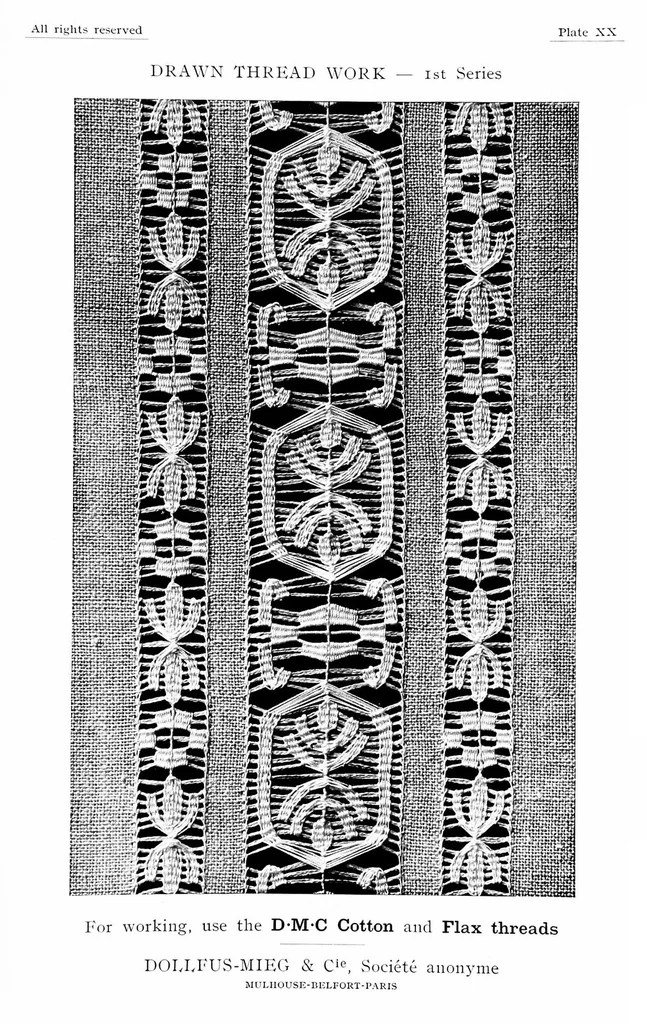 An illustration from Drawn thread work. 1st series, 1900, leaf 94