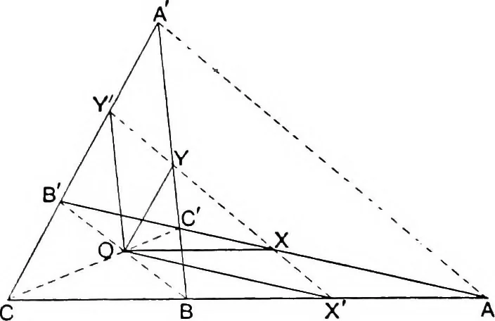 An illustration from An elementary treatise on modern pure geometry, 1893, leaf 142