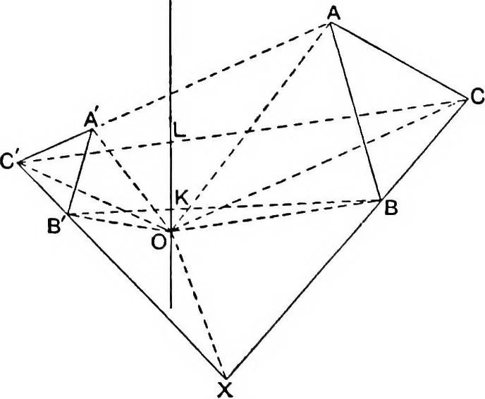 An illustration from An elementary treatise on modern pure geometry, 1893, leaf 152