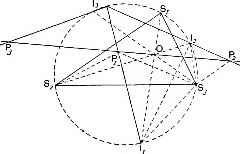 An illustration from An elementary treatise on modern pure geometry, 1893, leaf 160