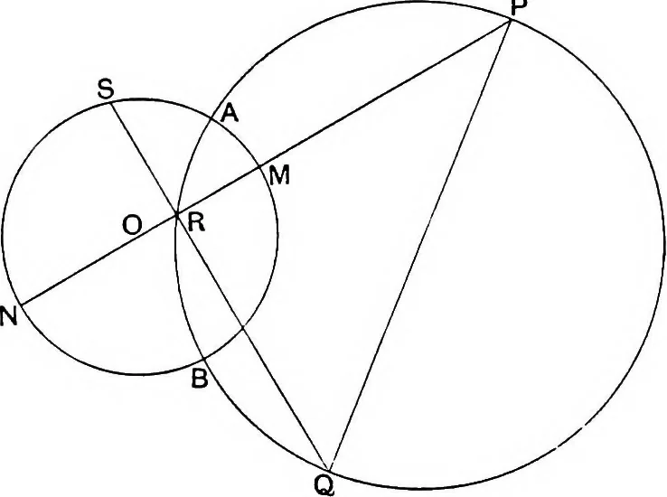 An illustration from An elementary treatise on modern pure geometry, 1893, leaf 177
