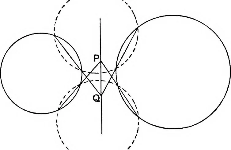 An illustration from An elementary treatise on modern pure geometry, 1893, leaf 203