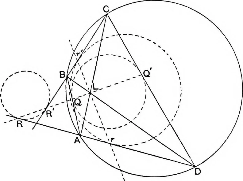 An illustration from An elementary treatise on modern pure geometry, 1893, leaf 228