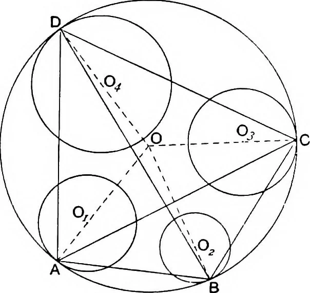 An illustration from An elementary treatise on modern pure geometry, 1893, leaf 261