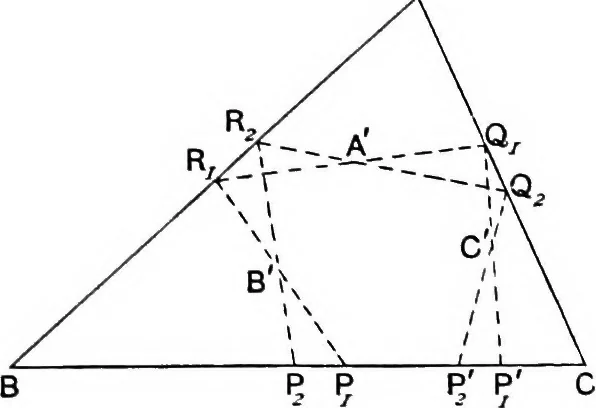 An illustration from An elementary treatise on modern pure geometry, 1893, leaf 298