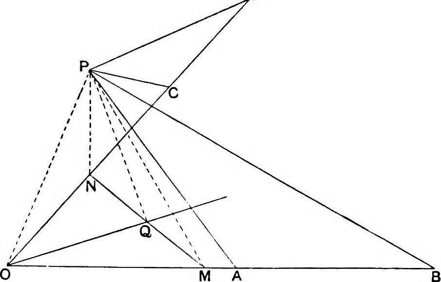 An illustration from An elementary treatise on modern pure geometry, 1893, leaf 39