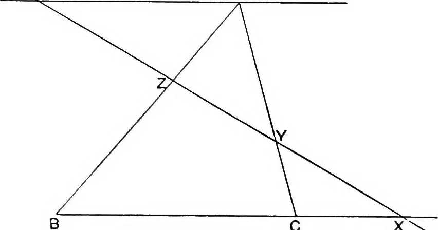 An illustration from An elementary treatise on modern pure geometry, 1893, leaf 74