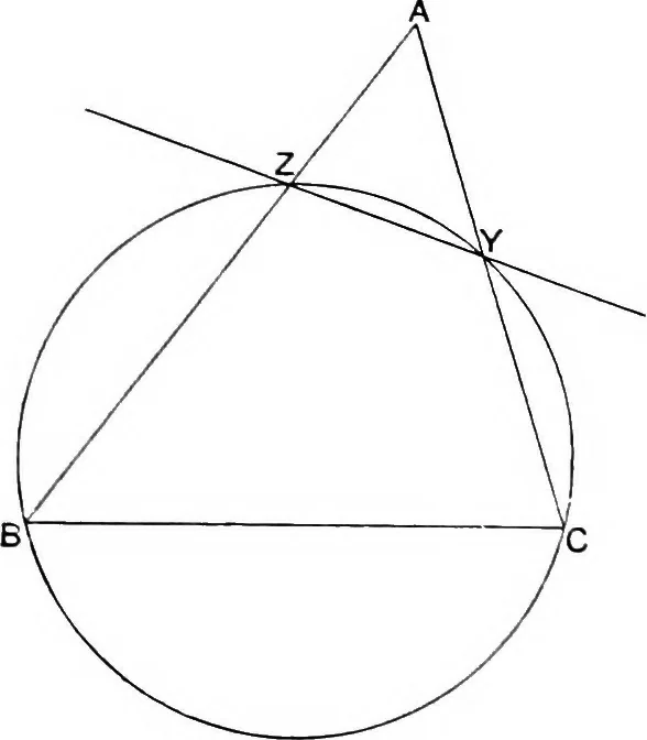 An illustration from An elementary treatise on modern pure geometry, 1893, leaf 80