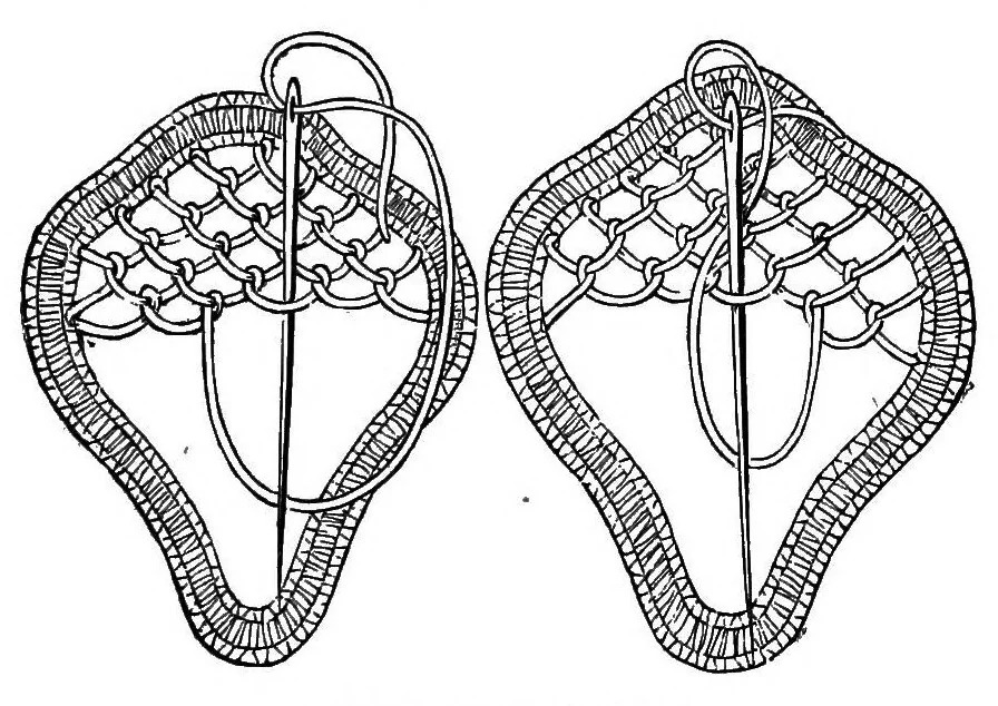 An illustration from Lace, ancient and modern; Comprising a history of its origin and manufacture, with instructions concerning the manner of making it, 1880, leaf 246
