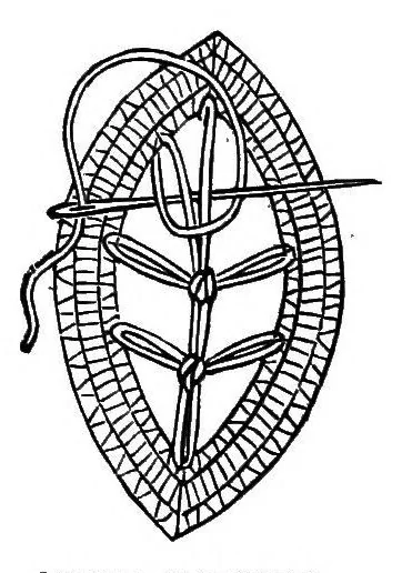 An illustration from Lace, ancient and modern; Comprising a history of its origin and manufacture, with instructions concerning the manner of making it, 1880, leaf 249