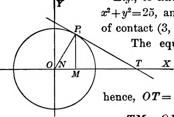 An illustration from Brief course in analytic geometry, 1911, leaf 123