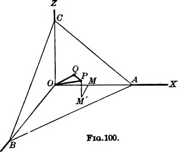 An illustration from Brief course in analytic geometry, 1911, leaf 263
