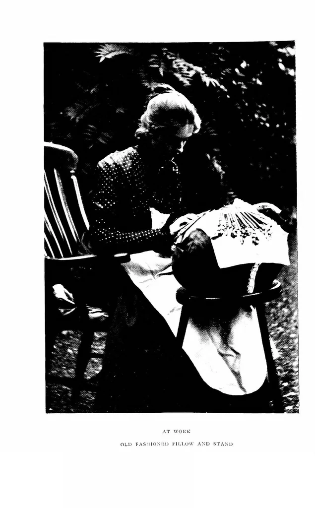 An illustration from Lace-making in the Midlands : past and present, 1900, leaf 7
