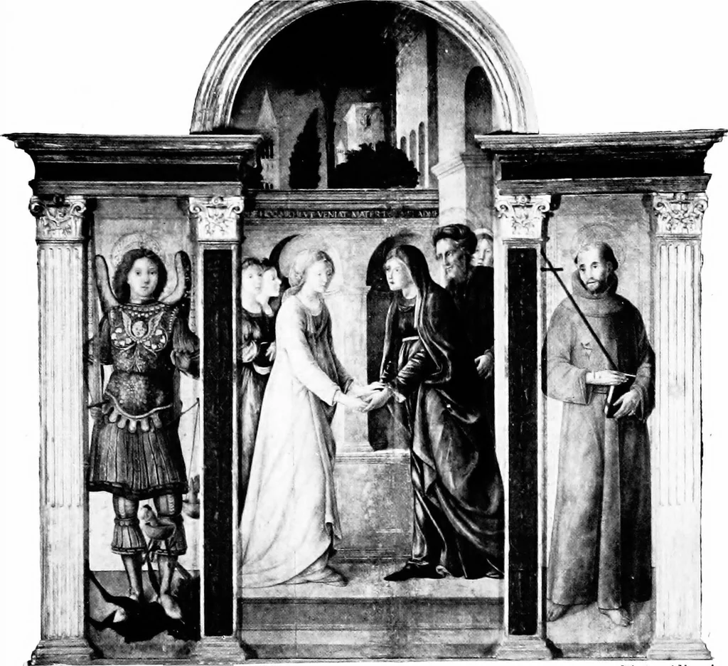An illustration from A history of painting in Italy; Umbria, Florence and Siena from the second to the sixteenth century, 1903, leaf 28