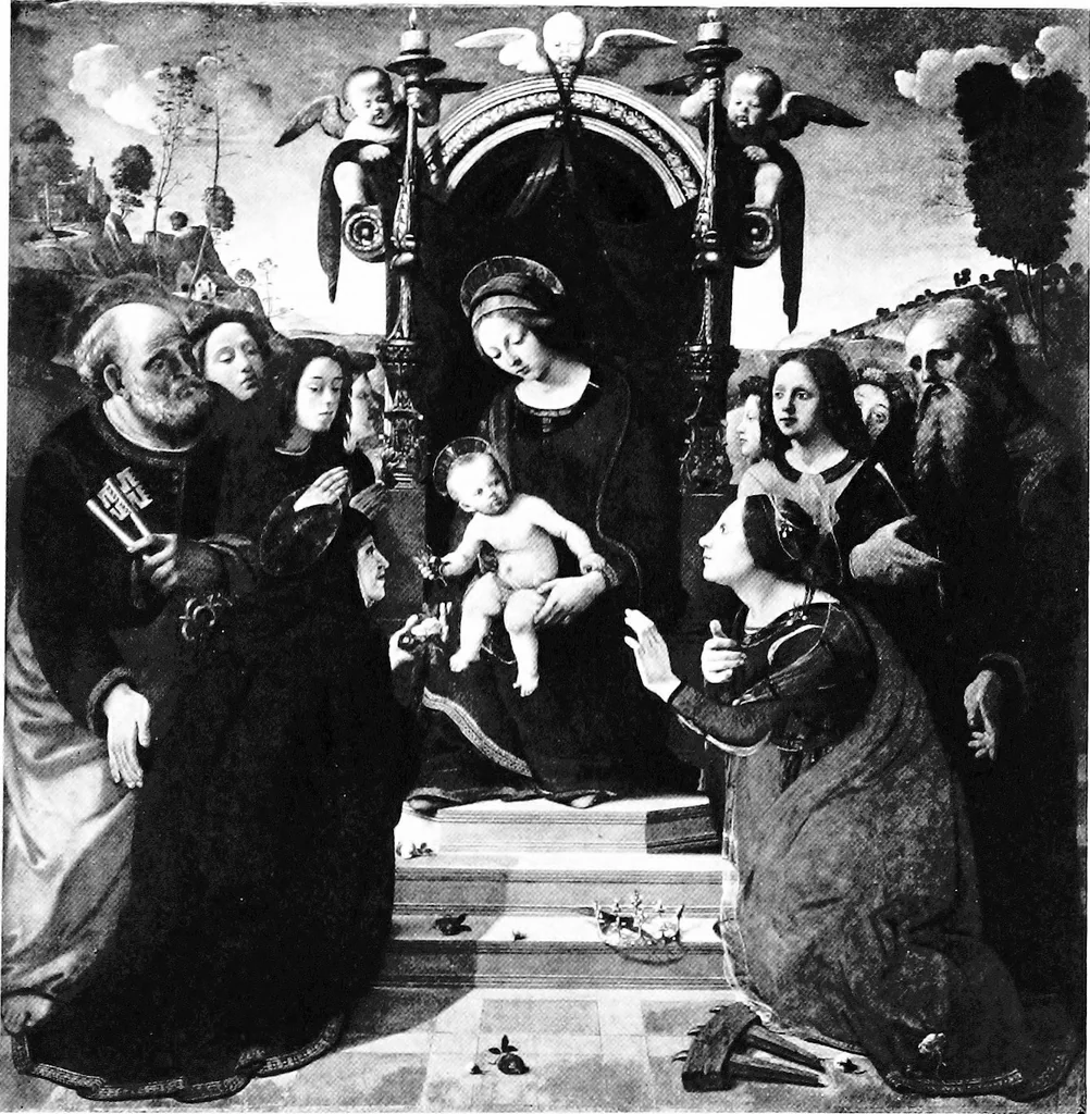 An illustration from A history of painting in Italy; Umbria, Florence and Siena from the second to the sixteenth century, 1903, leaf 76