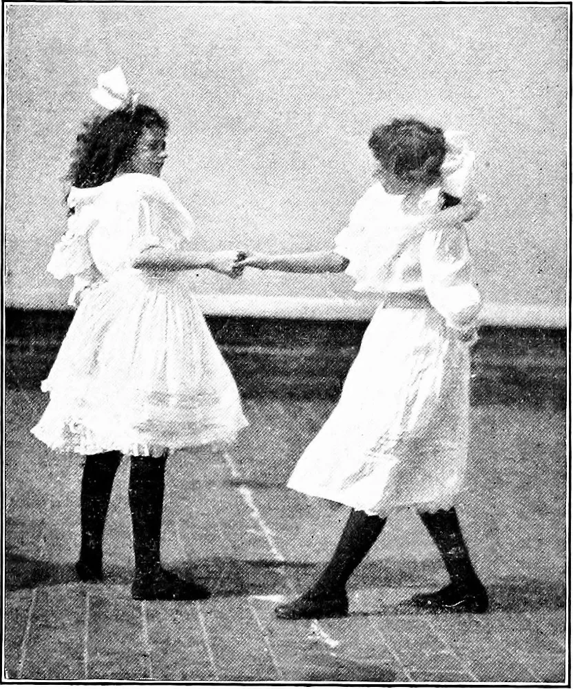An illustration from Folk-dances and singing games; Dances of the people, 1909, leaf 105