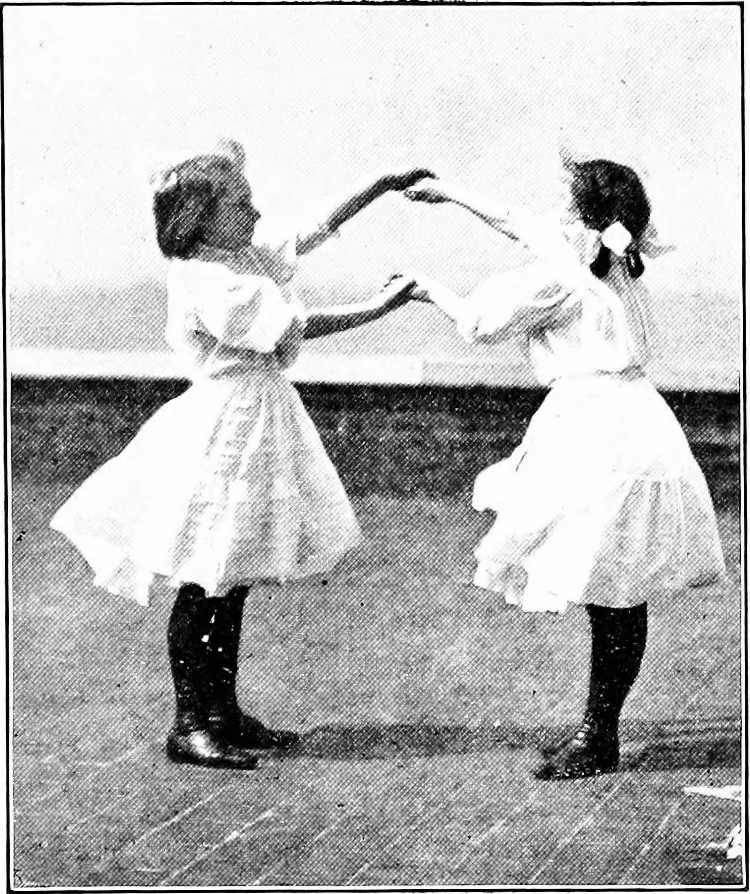 An illustration from Folk-dances and singing games; Dances of the people, 1909, leaf 25