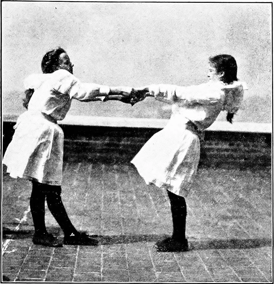 An illustration from Folk-dances and singing games; Dances of the people, 1909, leaf 26
