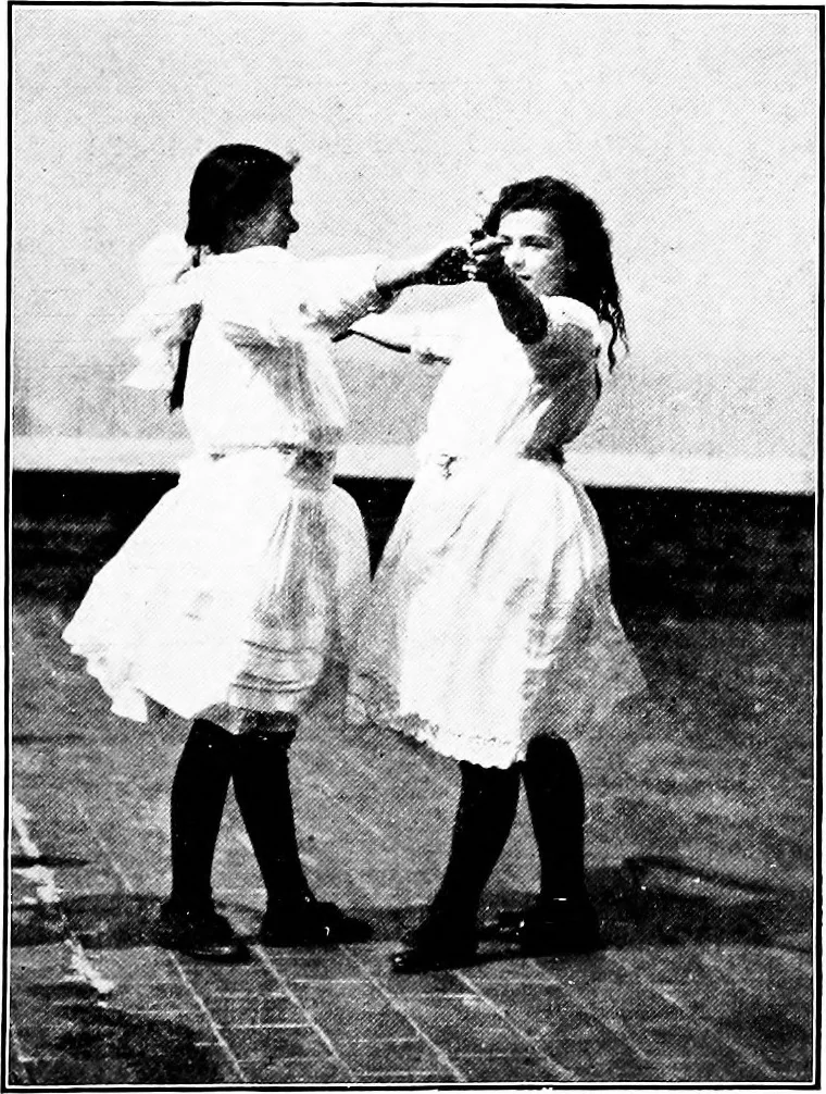 An illustration from Folk-dances and singing games; Dances of the people, 1909, leaf 28