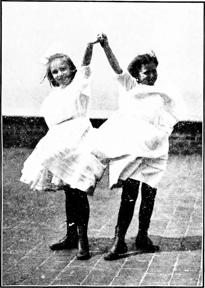 An illustration from Folk-dances and singing games; Dances of the people, 1909, leaf 32