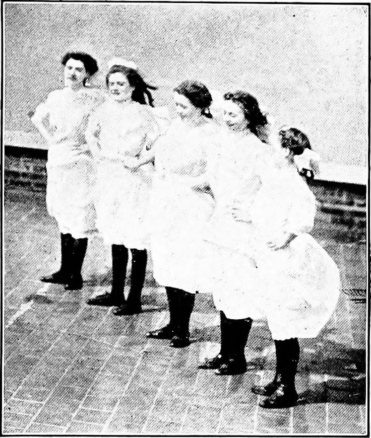 An illustration from Folk-dances and singing games; Dances of the people, 1909, leaf 44