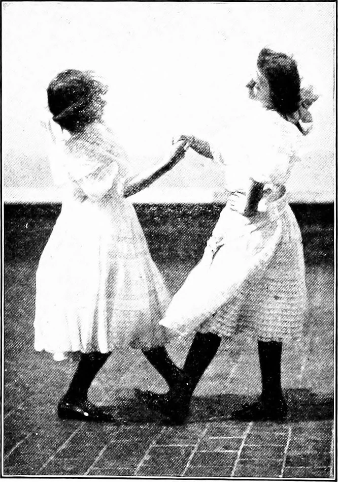 An illustration from Folk-dances and singing games; Dances of the people, 1909, leaf 49