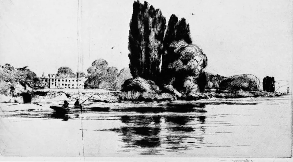 An illustration from Modern etchings, mezzotints and dry-points, 1913, leaf 105