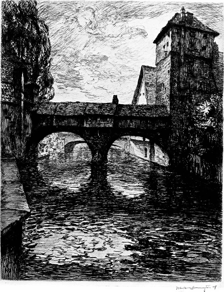 An illustration from Modern etchings, mezzotints and dry-points, 1913, leaf 126