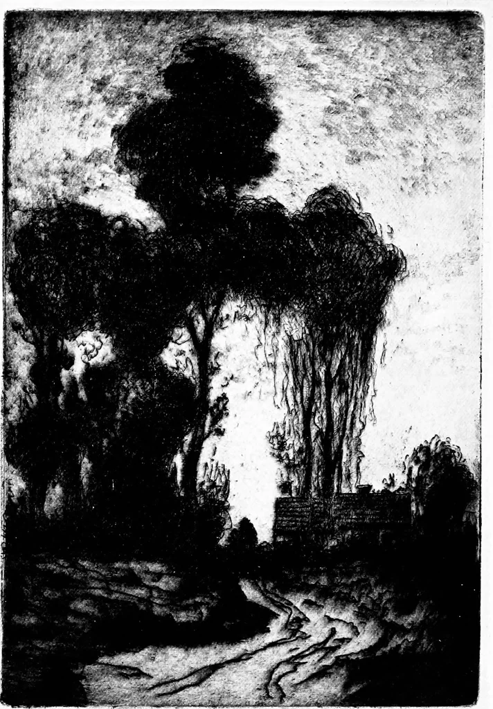 An illustration from Modern etchings, mezzotints and dry-points, 1913, leaf 130