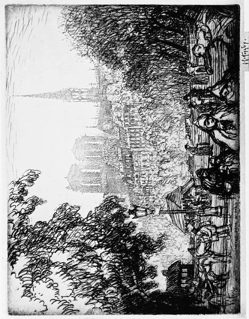 An illustration from Modern etchings, mezzotints and dry-points, 1913, leaf 133
