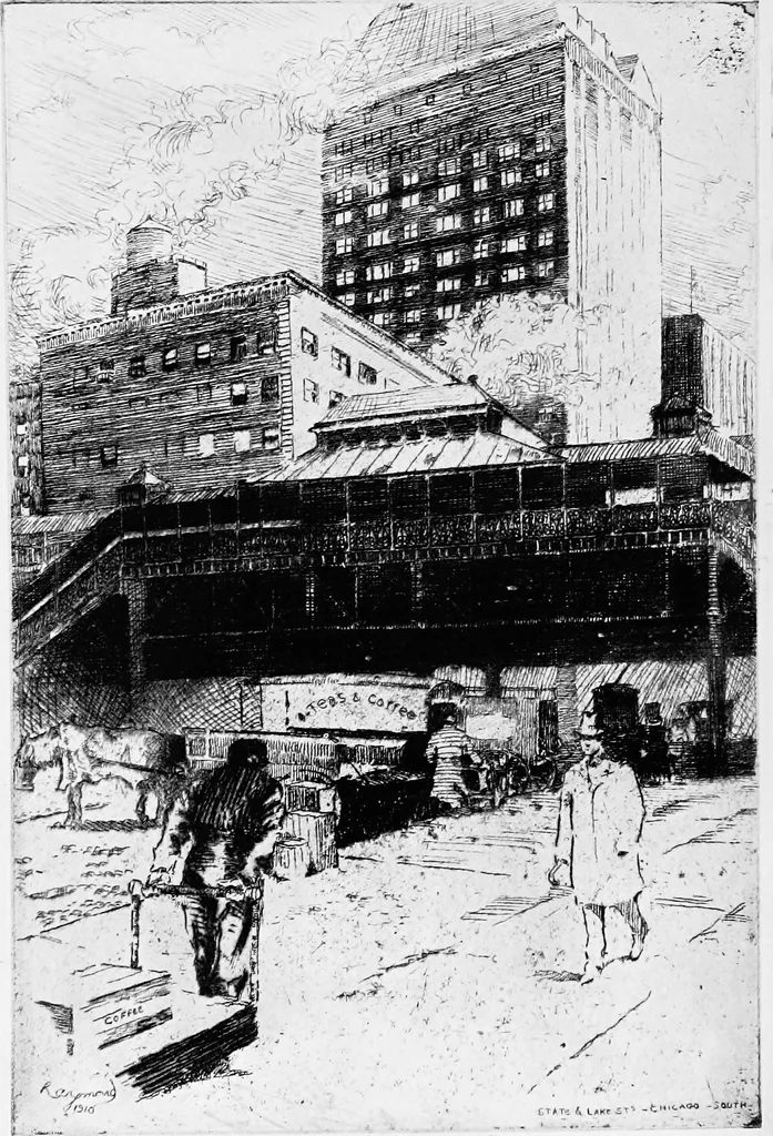 An illustration from Modern etchings, mezzotints and dry-points, 1913, leaf 161