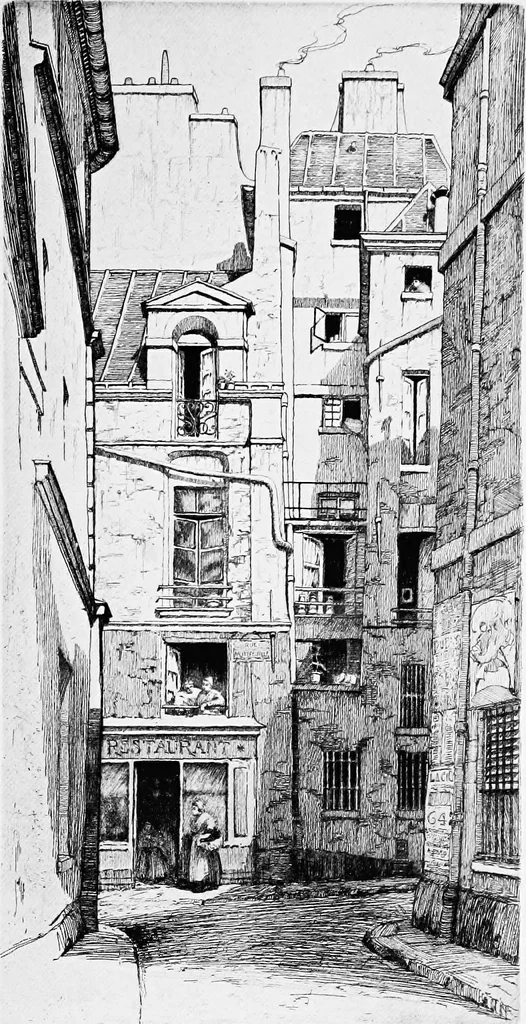 An illustration from Modern etchings, mezzotints and dry-points, 1913, leaf 168
