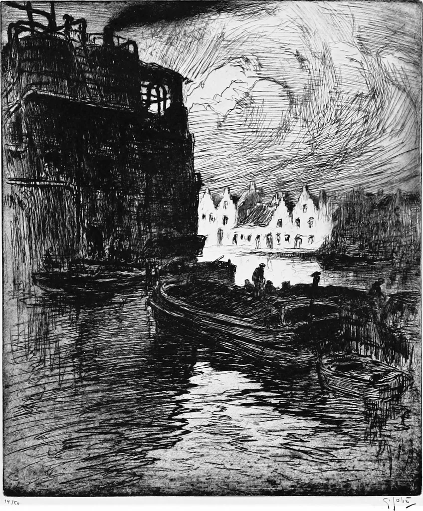 An illustration from Modern etchings, mezzotints and dry-points, 1913, leaf 189