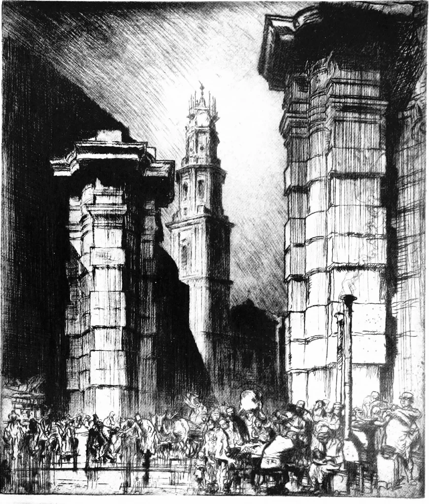 An illustration from Modern etchings, mezzotints and dry-points, 1913, leaf 26