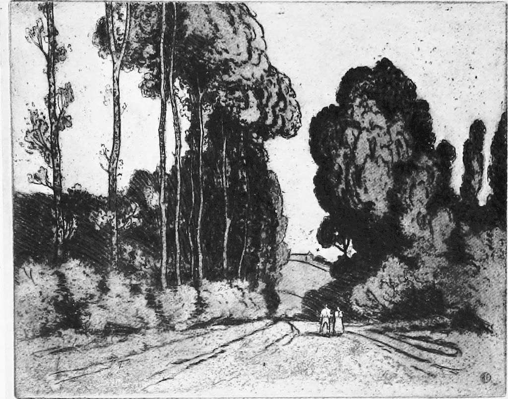 An illustration from Modern etchings, mezzotints and dry-points, 1913, leaf 41