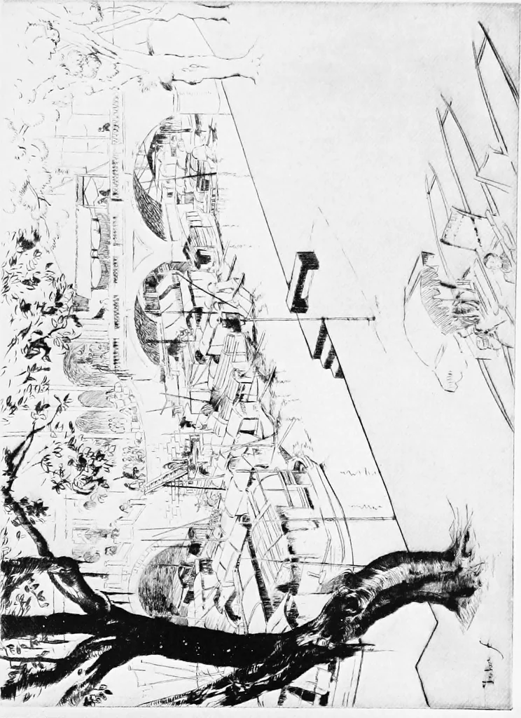 An illustration from Modern etchings, mezzotints and dry-points, 1913, leaf 44