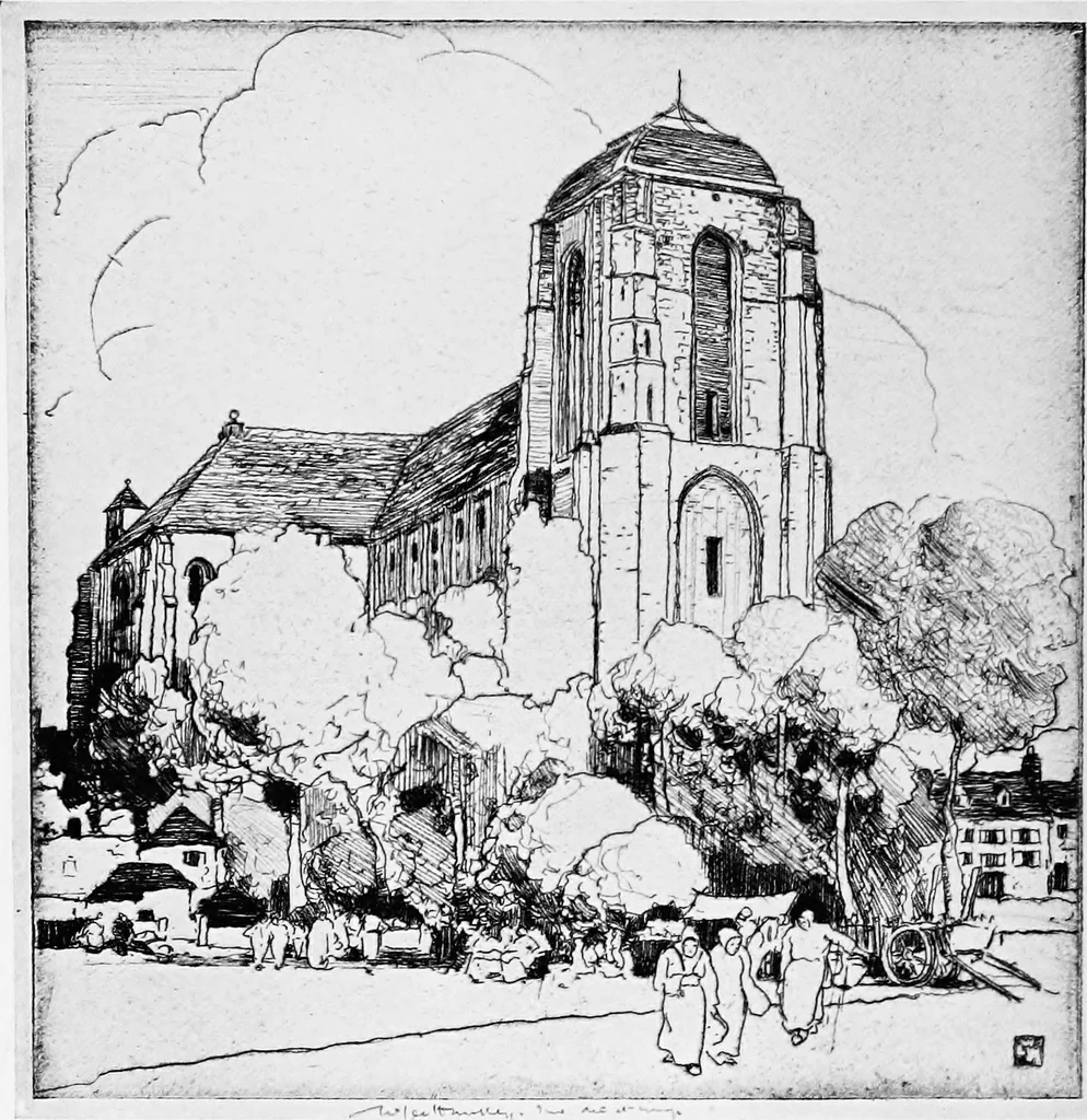 An illustration from Modern etchings, mezzotints and dry-points, 1913, leaf 61