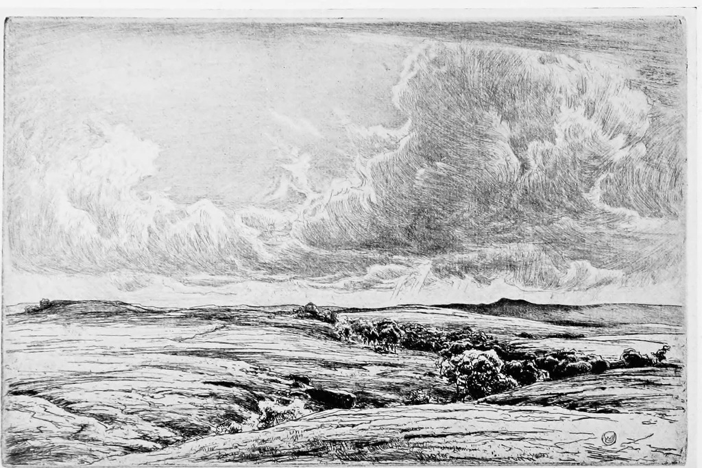An illustration from Modern etchings, mezzotints and dry-points, 1913, leaf 77