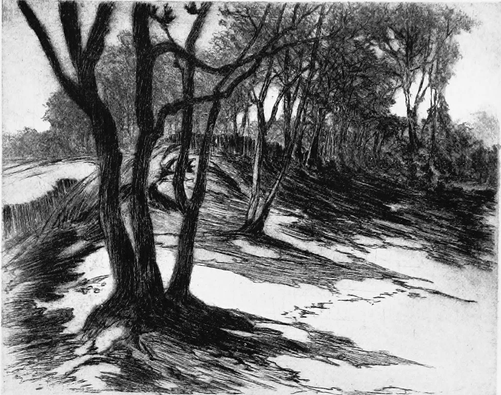 An illustration from Modern etchings, mezzotints and dry-points, 1913, leaf 88