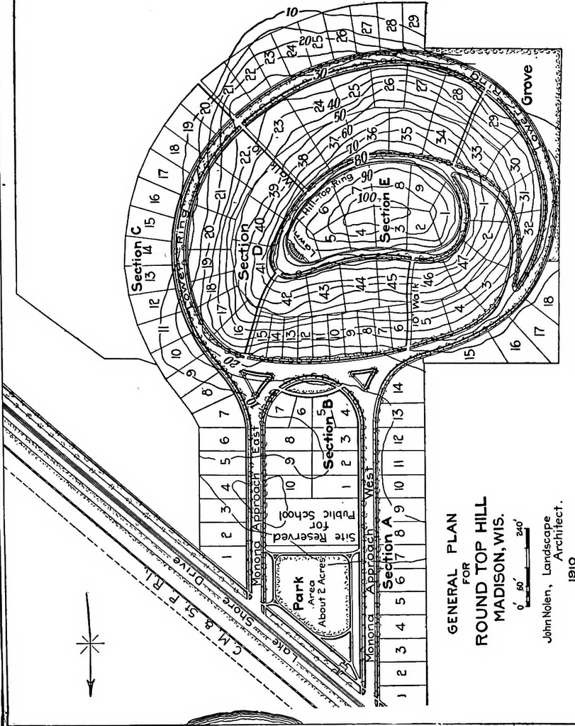 An illustration from City planning, with special reference to the planning of streets and lots, 1916, leaf 198