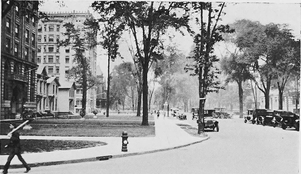 An illustration from City planning, with special reference to the planning of streets and lots, 1916, leaf 390