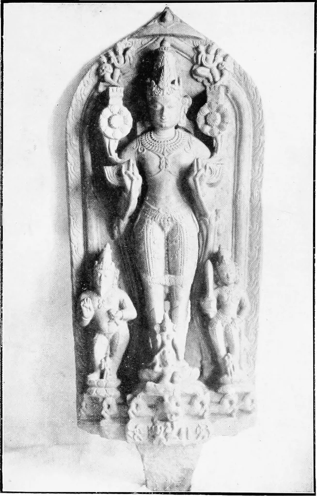 An illustration from Handbook to the sculptures in the Museum of the Bangiya Sahitya Parishad, 1922, leaf 130