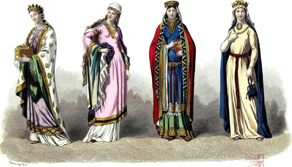 An illustration from The history of fashion in France, or, The dress of women from the Gallo-Roman period to the present time, 1882, leaf 352